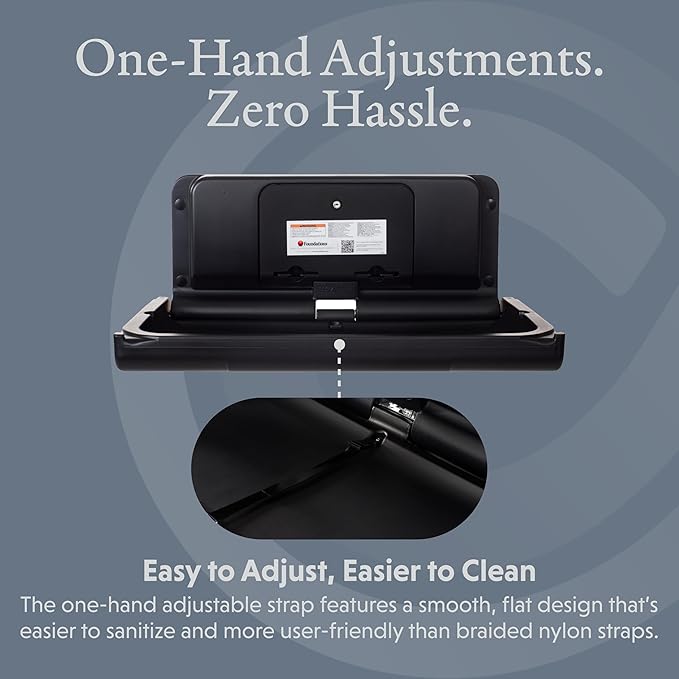 Foundations Ultra Horizontal Wall Mounted Baby Diaper Changing Station, Oversized Changing Surface, Plastic with Heavy Duty Stainless Steel Hinge - Black (200-EH-02)