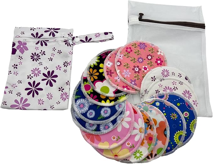Reusable Nursing Pads 14 Pack,Washable Breast Pads