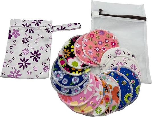 Reusable Nursing Pads 14 Pack,Washable Breast Pads