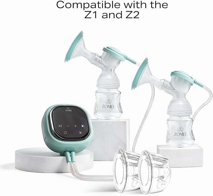 Zomee Hands-Free Collection Cups – 8oz Capacity – Includes 19mm, 21mm & 24mm Breast Shields – Soft Silicone, BPA & Phthalate Free – Portable, Discreet, Leak-Proof