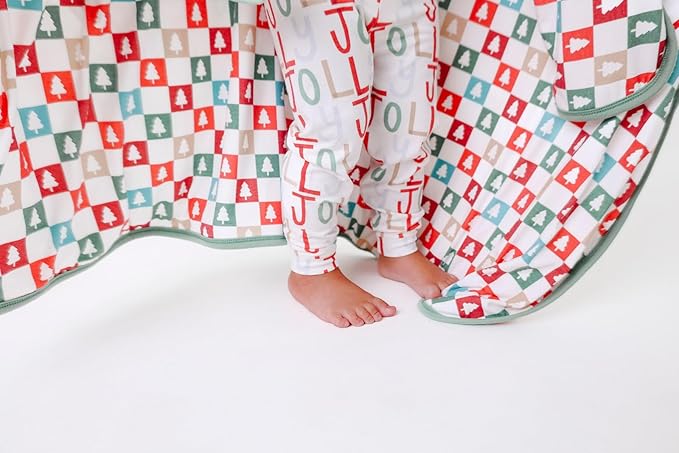 Copper Pearl Large Premium Knit Baby 3 Layer Stretchy Quilt Blanket Jolly