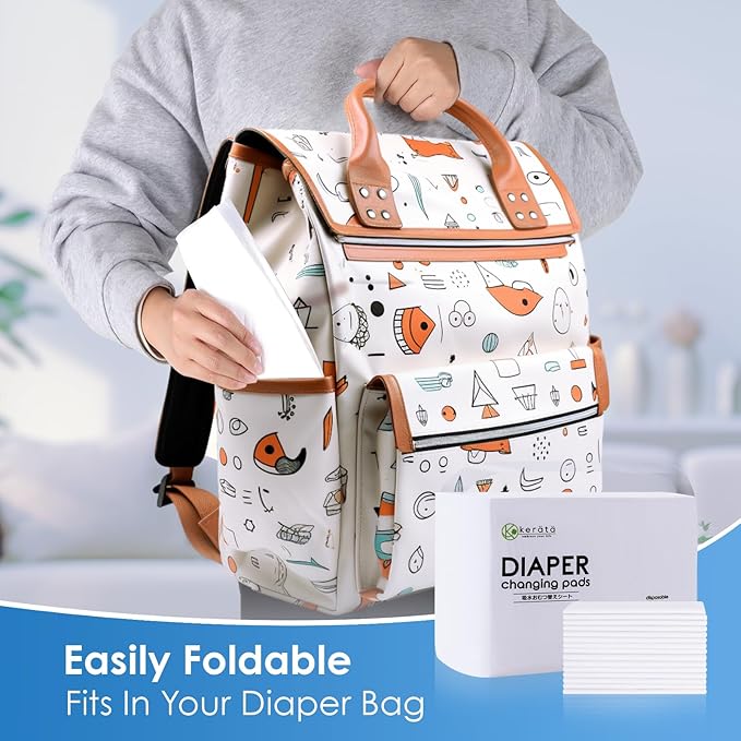 Disposable Changing Pads for Baby, 50 Pack 13" x 18" Super Soft Diaper Changing Pad Liners, Ultra Absorbent & Waterproof Baby Pee Pads Underpads for Changing Pad Cover Table Mat Sheet