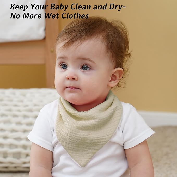 Muslin Baby Bibs Baby Drool Bandana Bibs for Baby Girls Boys Infant Newborn Toddler Drooling and Teething