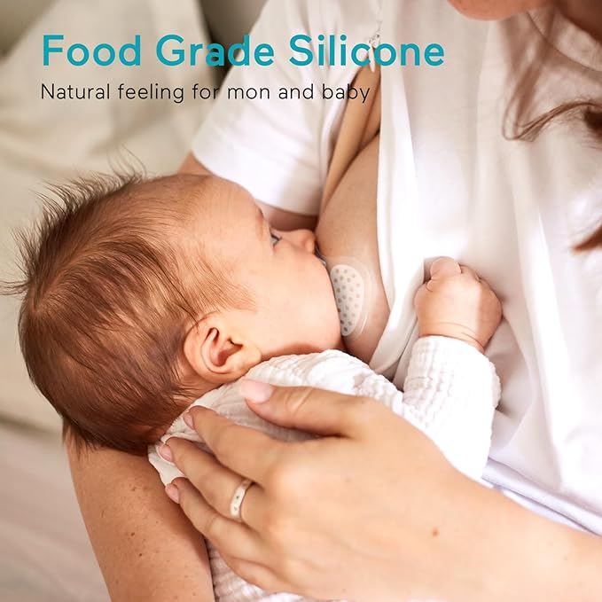 Paruu Contact Nipple Shields, Butterfly Breastfeeding Nipple Shields for Protecting Flat or Inverted Nipples, 100% Food-Grade Silicone, Made Without BPA/BPS, Include Carry Case (20mm)