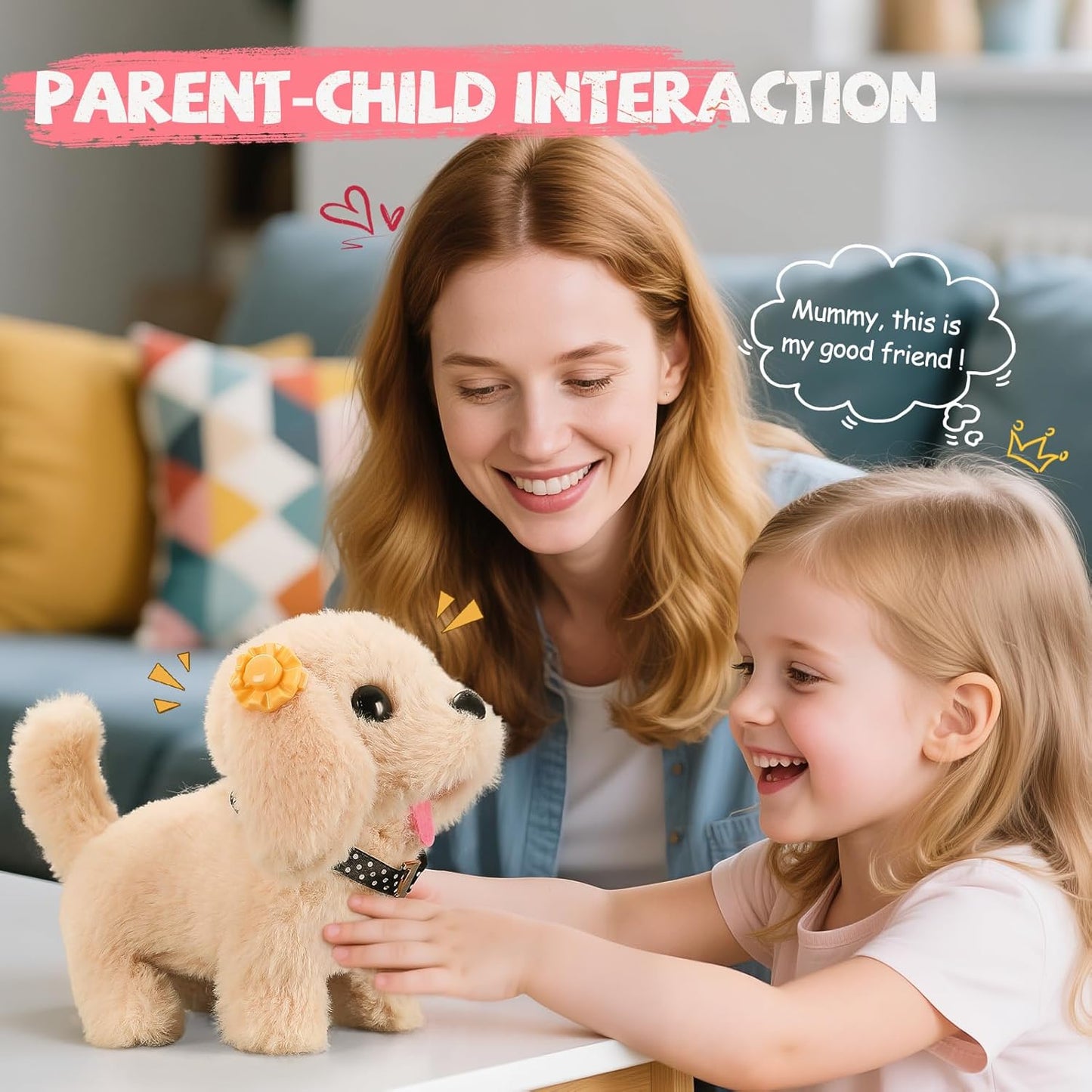 16 Pcs Robot Dog Toys for Girls, Toys for 3 4 5 6 7 8 Year Old Girls Kids Boys, Realistic Robot Puppy Toys for 5-7 6-8, Ideas Birthday Gifts for Girl 3 4 5 6 Year Old