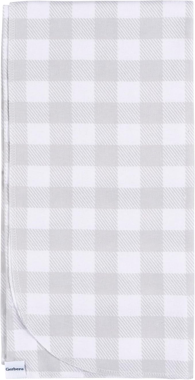 Gerber Unisex Baby 100% Cotton Flannel Receiving Blankets 30x30 Inches (Pack of 4), Celestial, One Size
