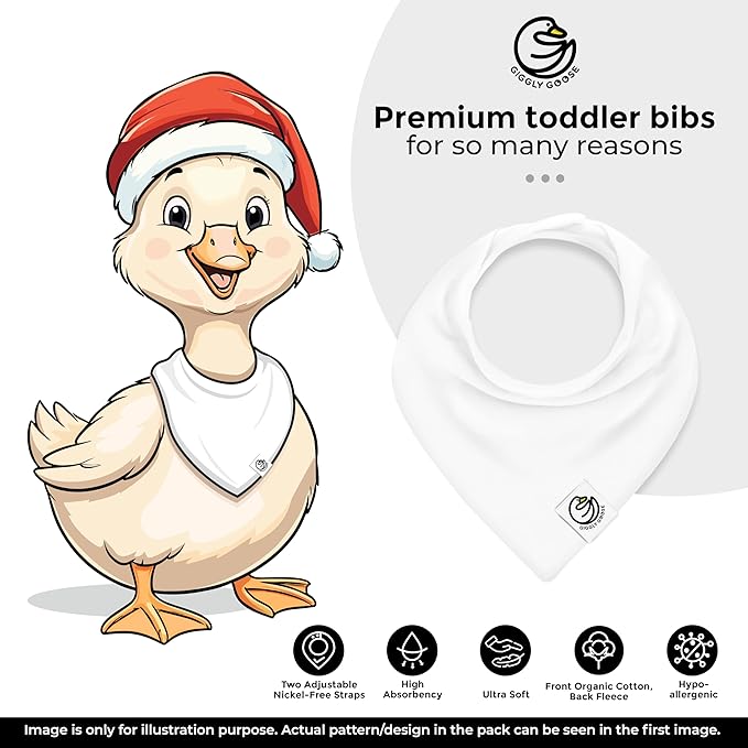 Premium Baby Bibs – 3 Pack for Boys & Girls | Natural Cotton, Super Absorbent Drool & Teething Bibs with Adjustable Snaps - Beige Bandana Bibs