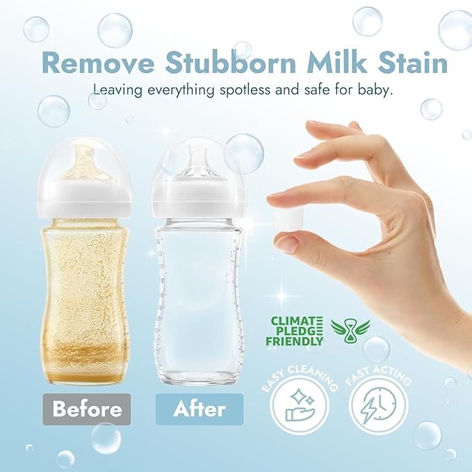 Papablic 60Pcs Official Detergent Soap Tablets for Baby Brezza, GROWNSY, Momcozy Bottle Washer Pro & Portable Bottle Warmer, Compact Travel-Friendly Packs Washing Block