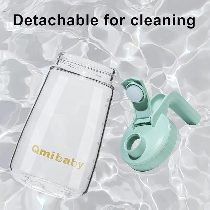 34oz Breast Milk Pitcher, Breast Milk Storage Containers for Fridge, Breastfeeding Essentials with Sealing Ring, No Leak Glass Pitcher with Handle and Lid for Ice Tea Juice Green