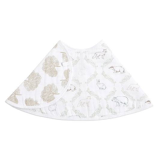 aden + anais Essentials Burpy Bib, 100% Cotton Muslin, Soft Absorbent 4 Layers, Multi-Use Burp Cloth and Bib, 22.5" X 11", Single, Harmony