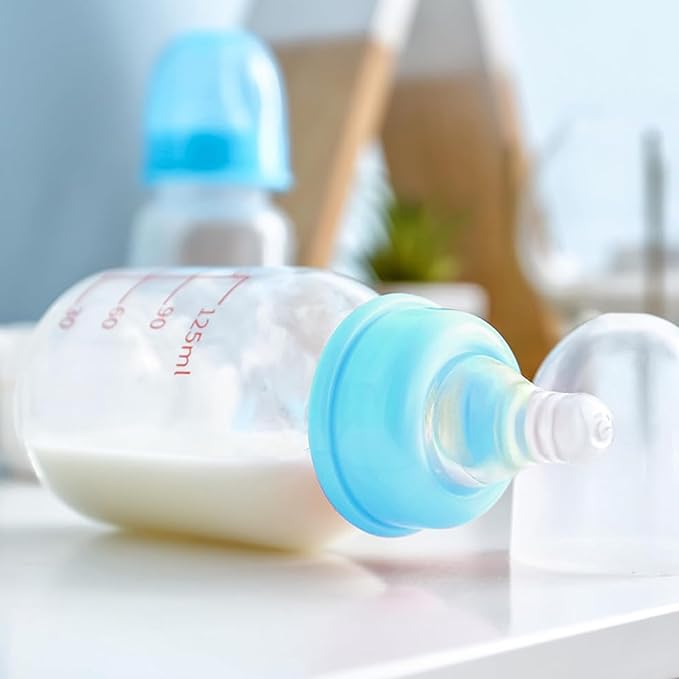 Refresh-a-Baby Reusable Bottle Top Nipple Adapter – Instantly Convert Any Bottle into a Sippy with Soft Silicone Nipples – Ideal for On-The-Go Feeding, BPA-Free, & Easy to Clean Pack of 2 (Baby Blue)