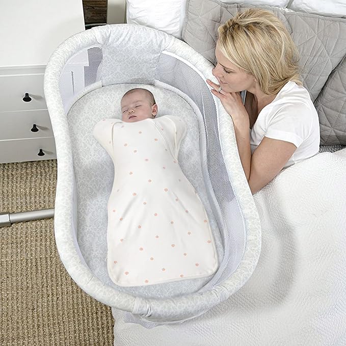 Premium Soft Cotton Swaddle Blanket Sleep Sack Arms Up 2 Packs 6-12 Months, Hands Up 3-Way Transitions to Arms-Free Wearable Sleeping Sack Bag for Babies Boys Girls Snug Fit Calms Startle Reflex