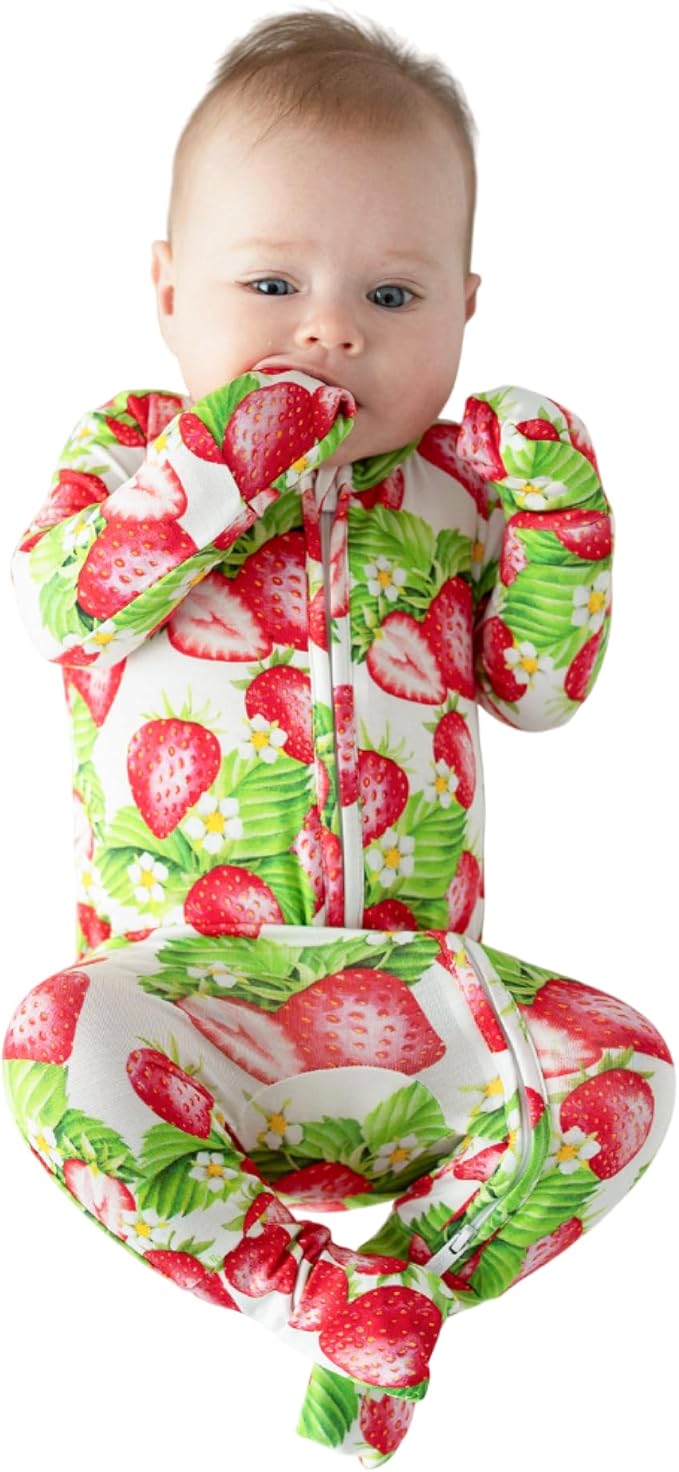 Posh Peanut Convertible Baby Sleepers - Girls Footless Baby Pajamas with 2 Way Zipper for Easy Diaper Changes