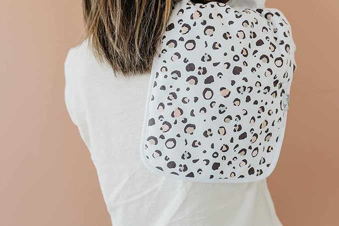 Copper Pearl Premium Baby Burp Cloths - 3-Pack Large Cotton Burp Cloths, Extra Soft Spit Up Rags with 3 Absorbent Layers, Perfect for Baby Boy and Baby Girl Gifts (21" x 10" Size, Zara Set)