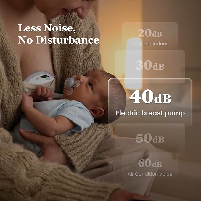 M1 Upgrade Wearable Breast Pump with 4 Modes & 12 Levels，Breastfeeding Pump with LED Display，Ultra Quiet & Lightweight，2 Pack White