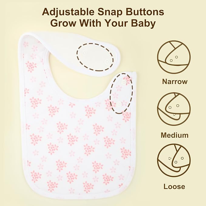 Baby Bibs Soft and Absorbent Organic Cotton Bandana Drool Bibs Set for Boys Girls Newborn 0-36 Months