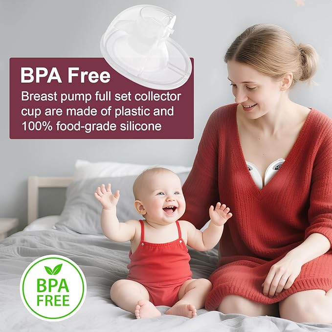 Two Complete Sets Compatible with Momcozy M5 Breast Pump Replacement Parts, 27mm Collection Cup and 15/17/19/21mm 8pcs Flange Size Kit for M5 only, not Other Models