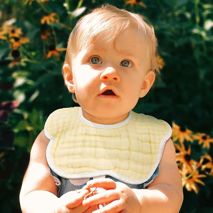 Baby Bibs Muslin Bibs for Baby Girl Boy for Drooling and Teething 10 Pack