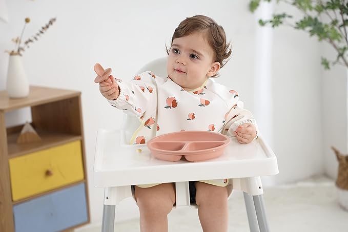 2 Pack Baby Bibs for Boy,Baby Bibs for Eating,Mess Proof Baby Bib,Full Sleeve Bib,Waterproof Bib for Toddlers