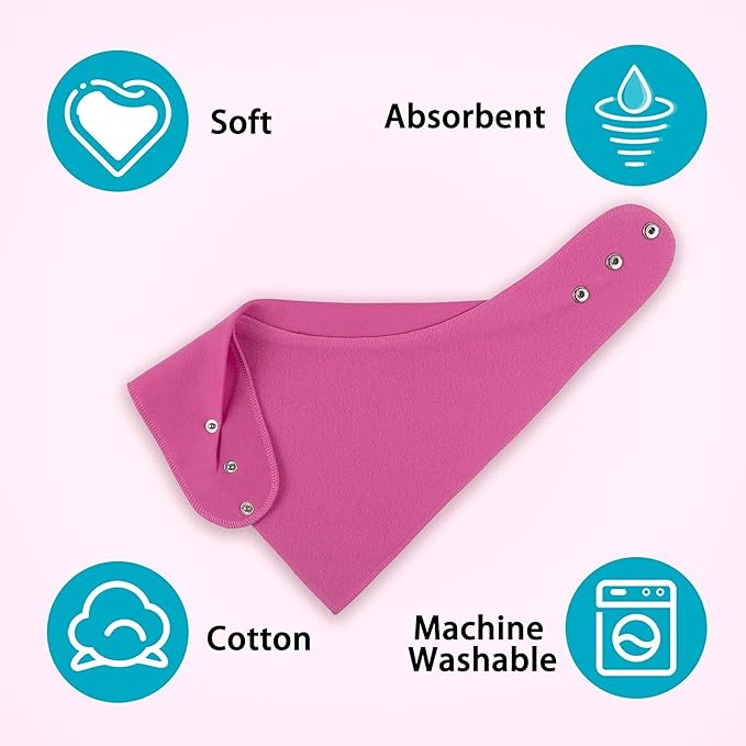 Adult Drool Bib for Special Needs, Large Elderly Bandana, Teen Bib for Women Men, Soft Absorbent Set for Kids