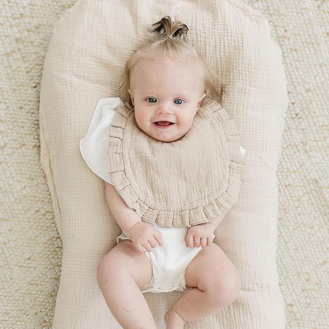 Baby Muslin Bibs Bandana Drool Bibs for Unisex Boys & Girls, Soft and Absorbent Cotton Teething Drooling Bib Set for Newborn Toddler