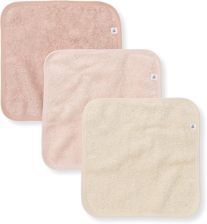 Burt's Bees Baby Infant Washcloths, 100% Organic Cotton, Soft and Super Absorbent Knit Terry & Woven Terry Wash Cloth