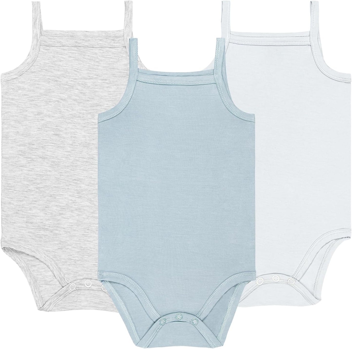 GUISBY Rayon Made from Bamboo Undershirt boy Girl Bodysuit for baby 3-Packs