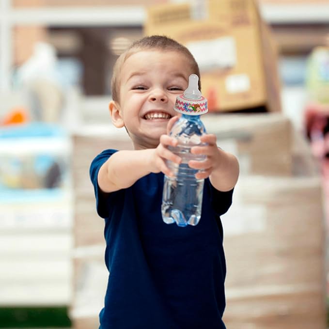 Refresh-a-Baby Reusable Bottle Top Nipple Adapter – Instantly Convert Any Bottle into a Sippy with Soft Silicone Nipples – Ideal for On-The-Go Feeding, BPA-Free, & Easy to Clean Pack of 2 (Mermaid)