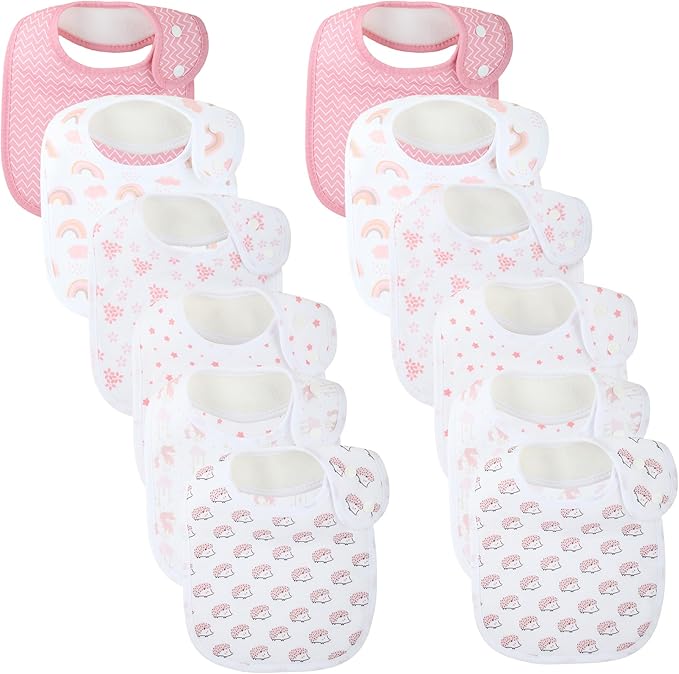 Baby Bibs Soft and Absorbent Organic Cotton Bandana Drool Bibs Set for Boys Girls Newborn 0-36 Months