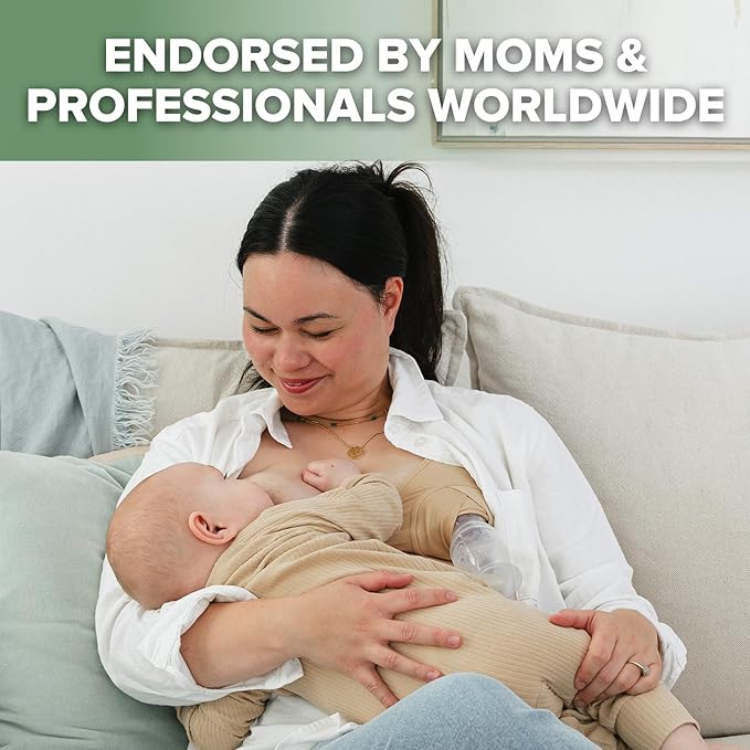 Haakaa Manual Breast Pump with Base 4 Fl Oz/100ml+Lid (Blush), Gen.2