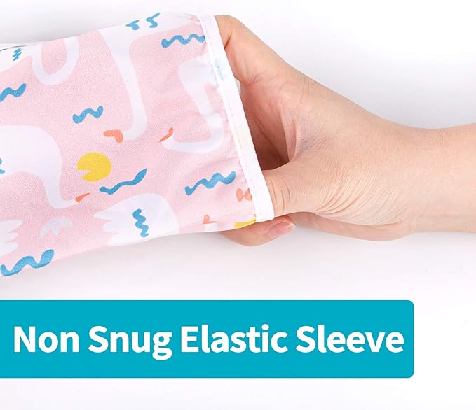 3 Pcs Long Sleeved Bib Set|Baby Waterproof Bibs with Pocket Bundle|Toddler Bib with Sleeves|Stain Resistance Smock 6-24 Month