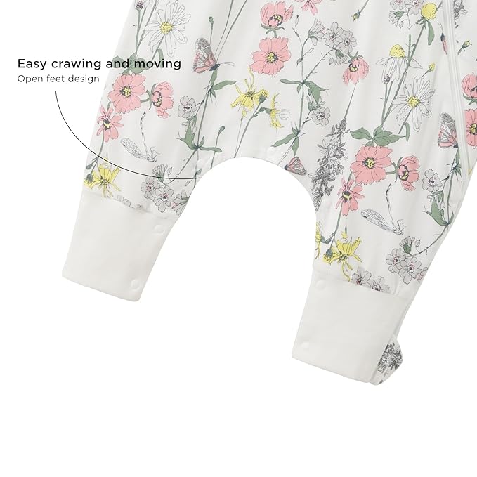 Duomiaomiao 2 Pack 0.5 TOG Toddler Sleep Sack 6-12 Months 100% Cotton Lightweight Baby Sleep Sack with Feet, Breathable Comfy Toddler Wearable Blanket