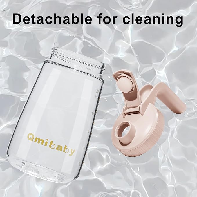 34oz Breast Milk Pitcher, Breast Milk Storage Containers for Fridge, Breastfeeding Essentials with Sealing Ring, No Leak Glass Pitcher with Handle and Lid for Ice Tea Juice Pink