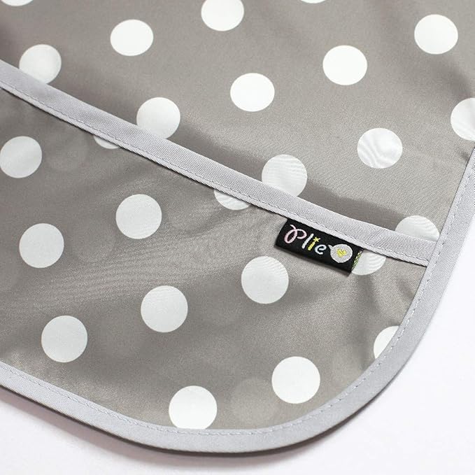 Short Sleeve Waterproof Bib for Toddlers – Feeding Apron for Mealtime, Daycare, Self-Feeding & Messy Play, Baby Bib