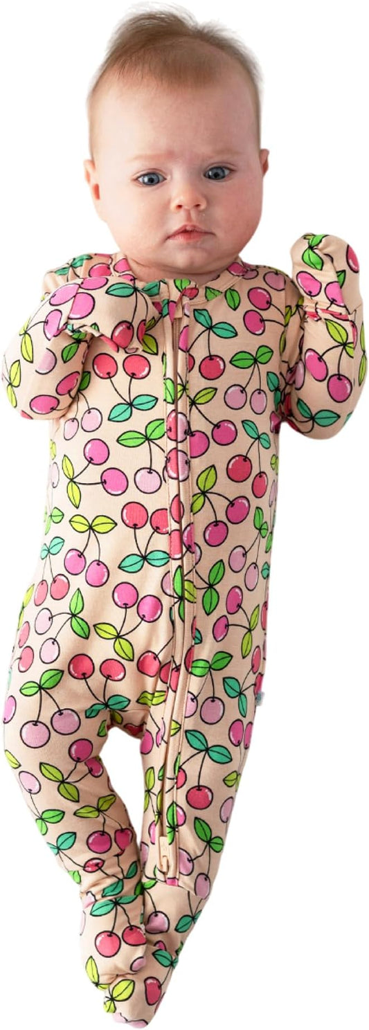 Posh Peanut Convertible Baby Sleepers - Girls Footless Baby Pajamas with 2 Way Zipper for Easy Diaper Changes