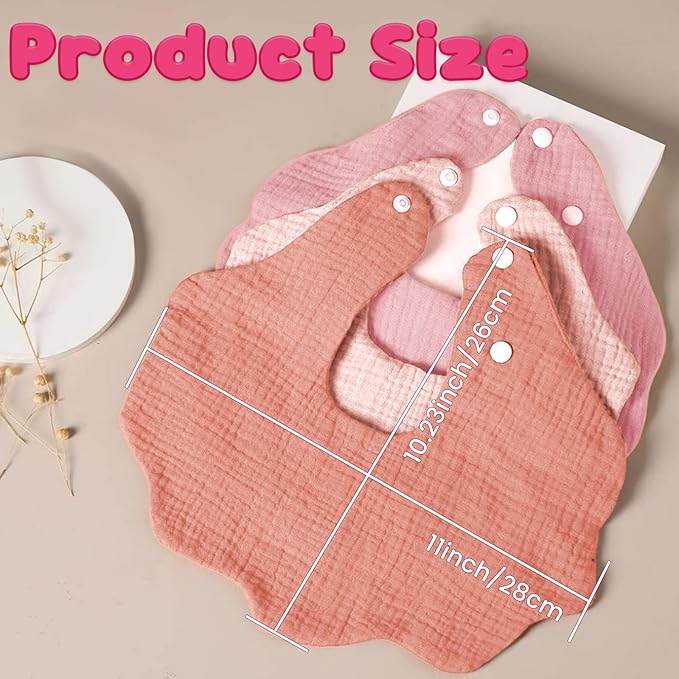 Baby Bibs Muslin Drool Teething Drooling Bibs for Baby Girl Boy Muslin Cotton