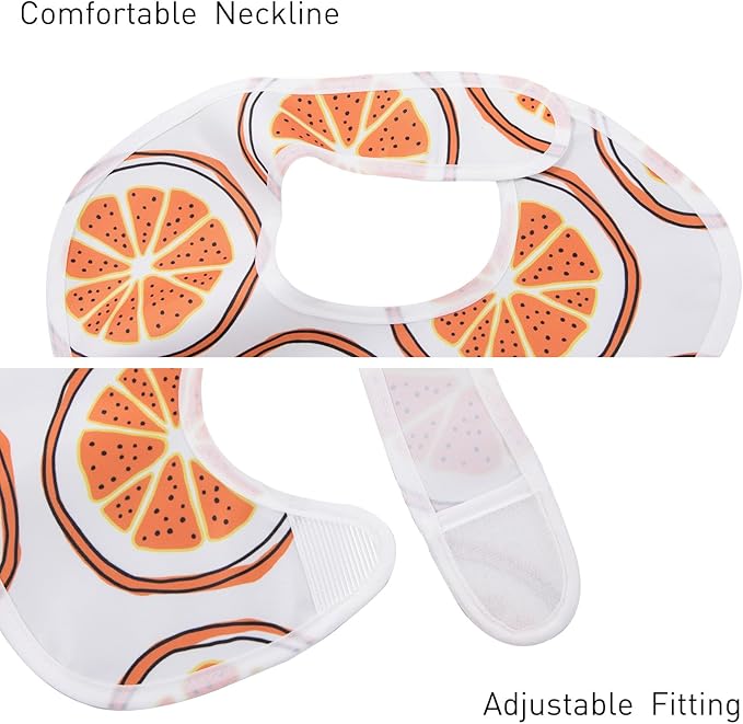 Soarwg Kids Baby Bibs, 5 Pack Waterproof Bibs for Unisex Boys Girls, Essential Must Have for Babies Eating, Feeding