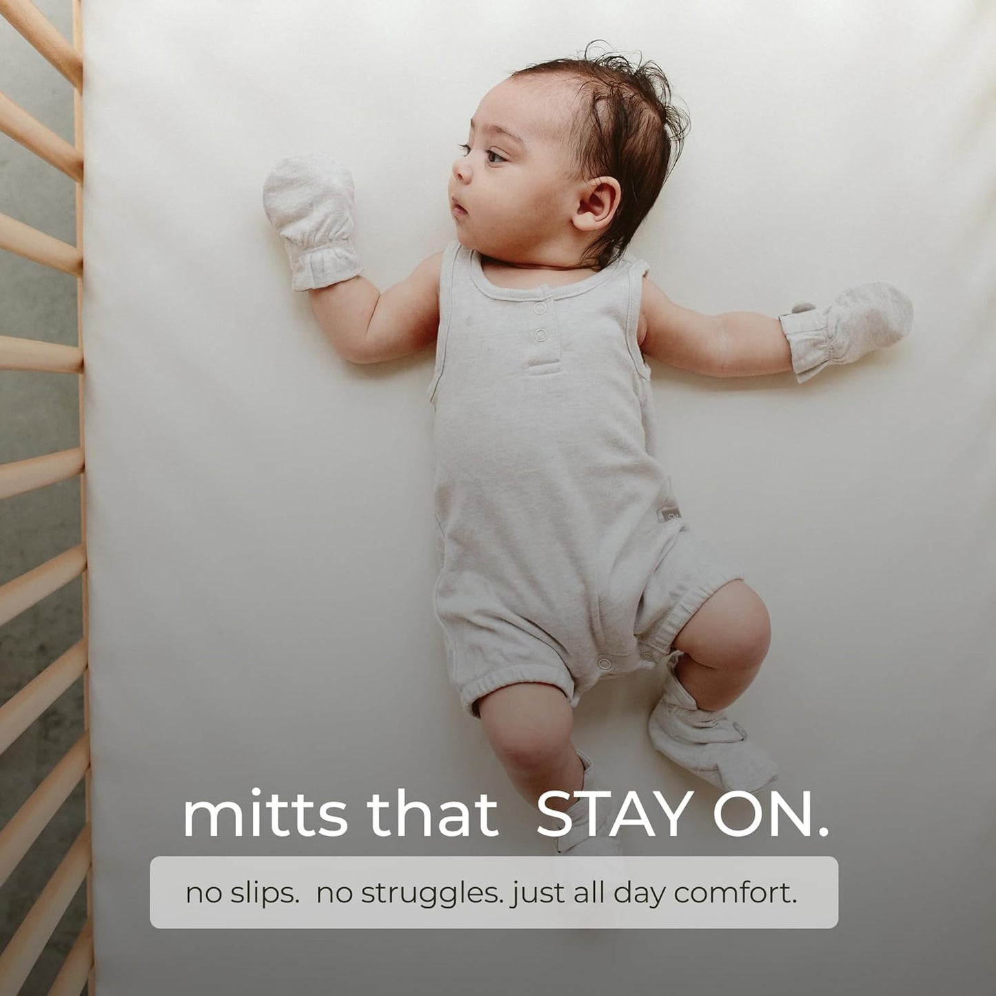 goumikids Viscose Made from Bamboo Cotton Anti-Scratch Soft Stay-On Mitts