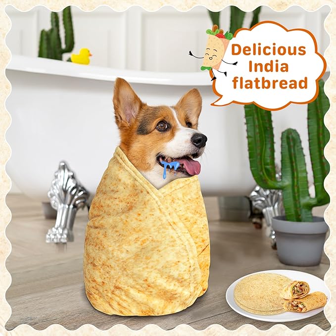 Tortilla Blanket Baby, Tortilla Blanket for Newborn Toddler, 285 GSM Soft Flannel Wearable Wrap Funny Gifts for Baby Shower Boy Girl 0-3 6 9 Months