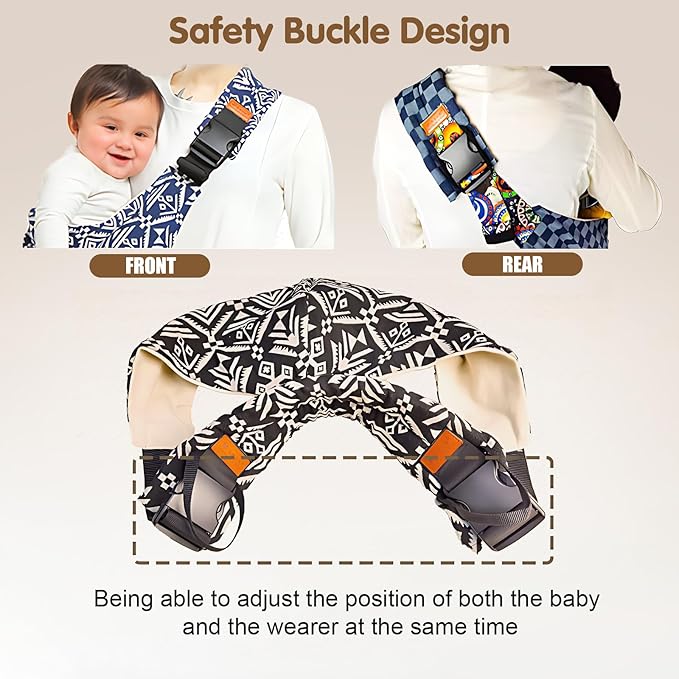 Baby Sling Carrier,Toddler Carrier, 2025 New Baby Sling,Portable and Lightweight Sling,Non-Slip Hip Seat Carrying 10-30lbs(Grey)