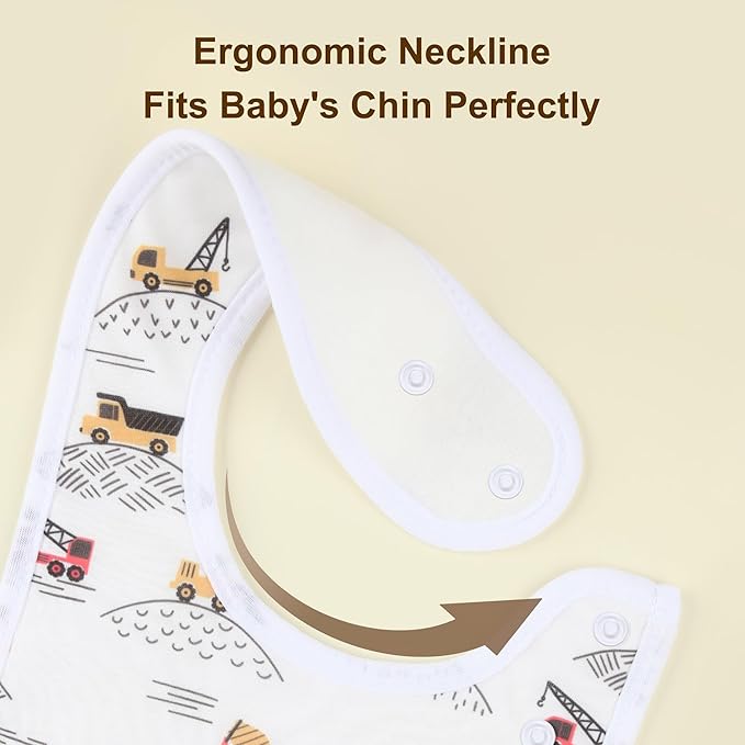 Baby Bibs Soft and Absorbent Organic Cotton Bandana Drool Bibs Set for Boys Girls Newborn 0-36 Months
