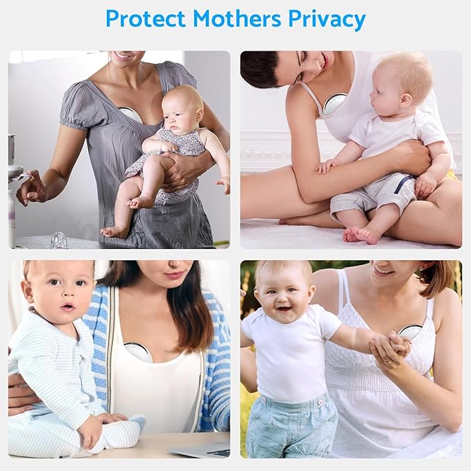 Hands Free Breast Pump - Wearable Breastpump with 4 Mode & 12 Levels, Portable Electric Breast Pump, Strong Suction, Low Noise, 24/21/19mm Flange (1 Pack)