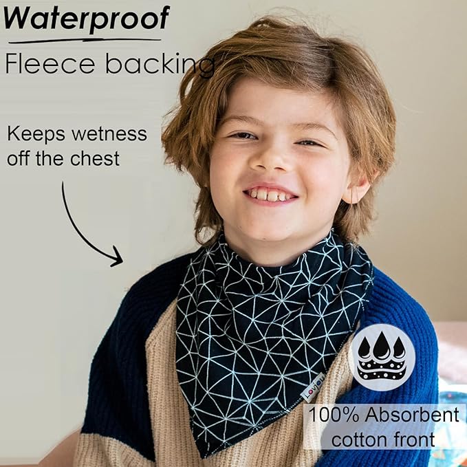 Lovjoy Large Bandana bibs - Special Needs Bibs - For Older Children, Youth and Adults - Practical, absorbent and Stylish