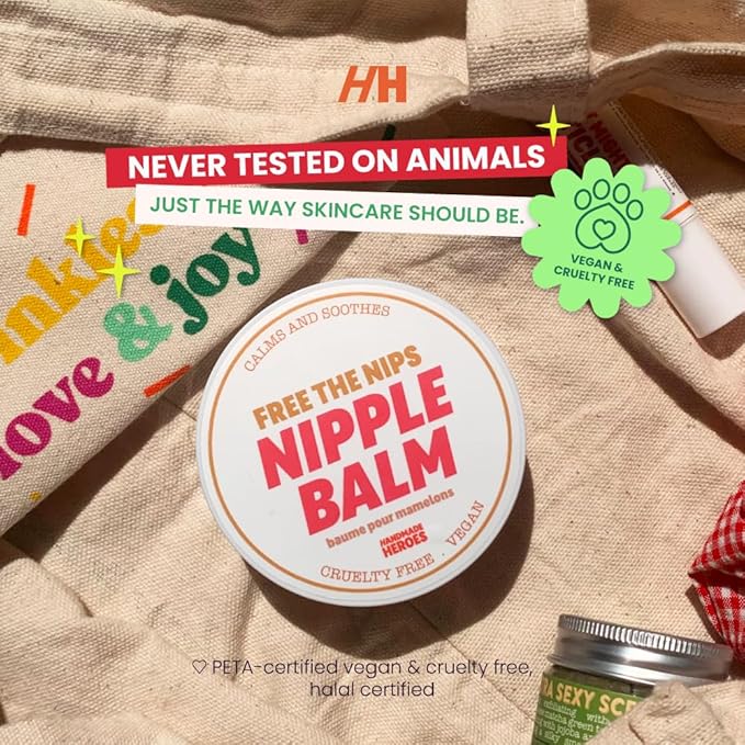 100% Natural Nipple Cream Safe for Breastfeeding - Handmade Heroes Nipple Balm Breastfeeding Essentials Post Partum Essentials - Nipple Butter Sore Nipple Relief Breast Pump Lubricant