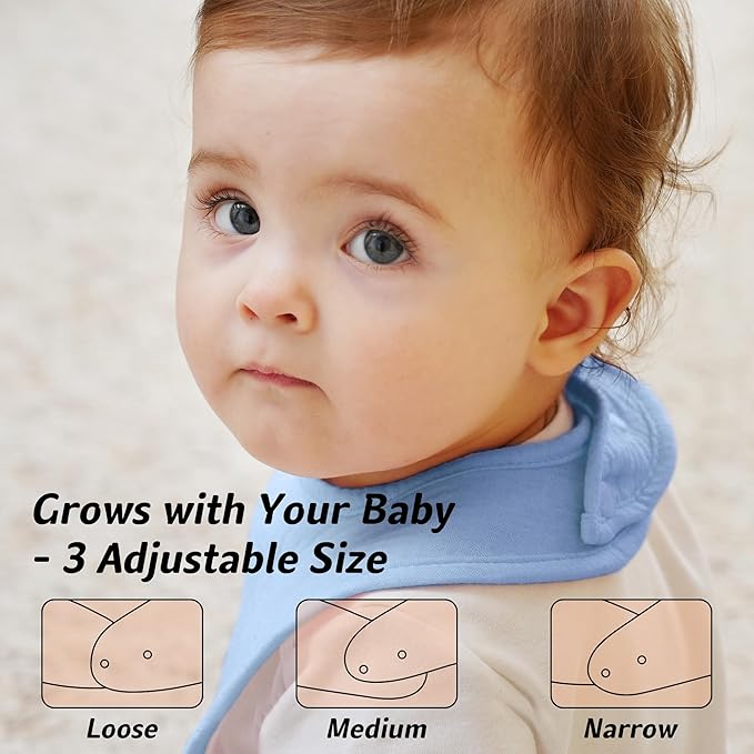 Muslin Baby Bibs Cotton Baby Drool Bandana Bibs for Baby Girls Boys Infant Newborn Toddler Drooling and Teething