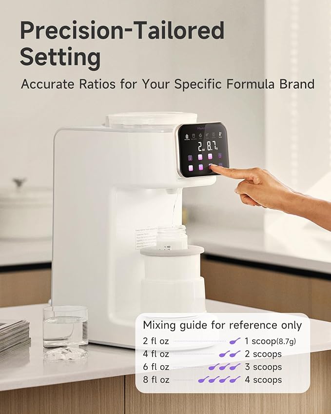 PureMix Formula Maker - Formula Dispenser Machine, Automatically Mix Smooth Formula Bottle, Precise Ratio, Accurate Temperature Control, for Most Formula Brands and Bottle Sizes, White