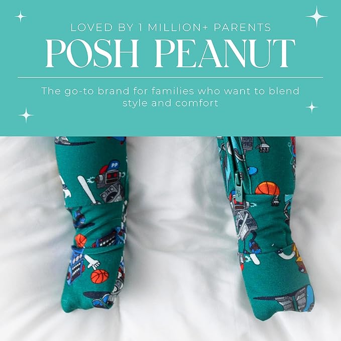 Posh Peanut Convertible Baby Sleepers - Girls Footless Baby Pajamas with 2 Way Zipper for Easy Diaper Changes