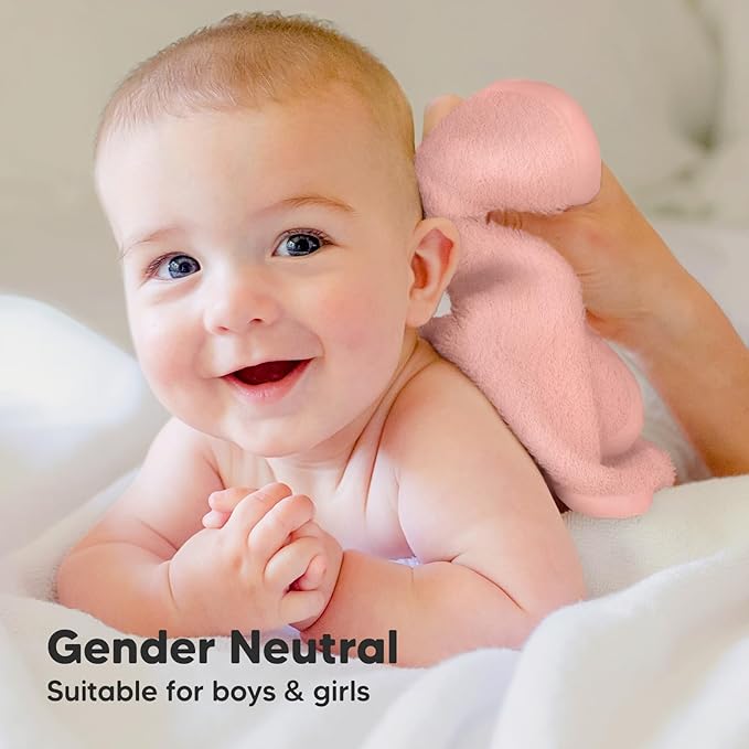 6-Pack Baby Washcloths - Soft Absorbent Viscose from Bamboo Wash Cloths for Babies, Kids, Toddlers, Infant, Newborn Bath Towels, Gentle on Sensitive Skin, 10x10 Reusable Face Towels (Blush Pink)