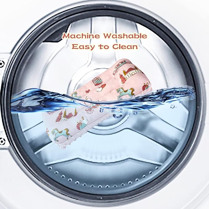 Reidio 1Pcs Toddler Pillow Double Sided Breathable Soft Cotton & Minky Dot Fabric Kids Pillow Cute Small Pillow Machine Washable (Blue)