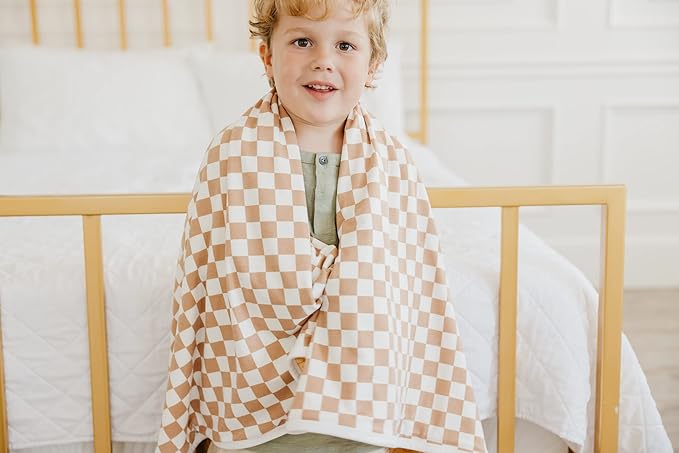Copper Pearl Vance Three-Layer Baby Blanket: Soft Quilts for Boys & Girls | Breathable, Cozy Toddler Blanket | Premium Polyester/Rayon | 46x46